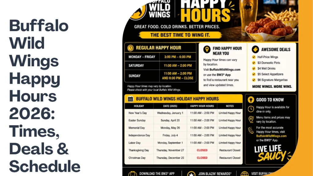 Buffalo Wild Wings Happy Hours