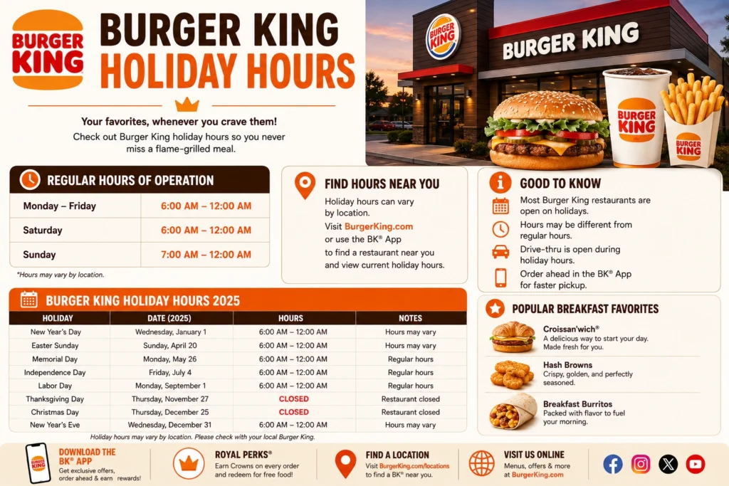 Burger King Holiday Hours