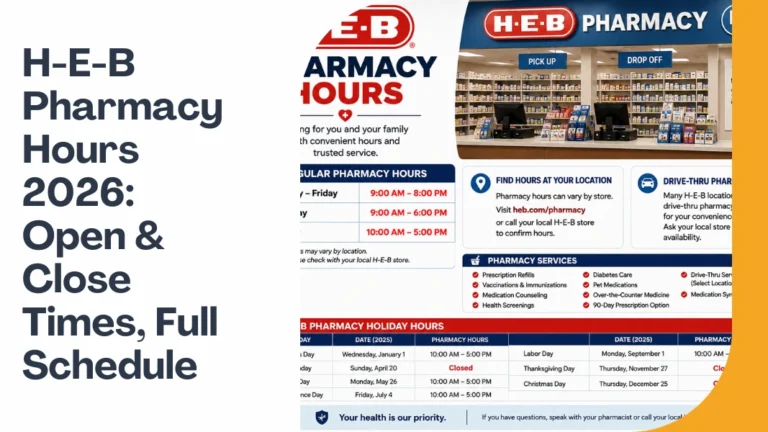 H-E-B Pharmacy Hours