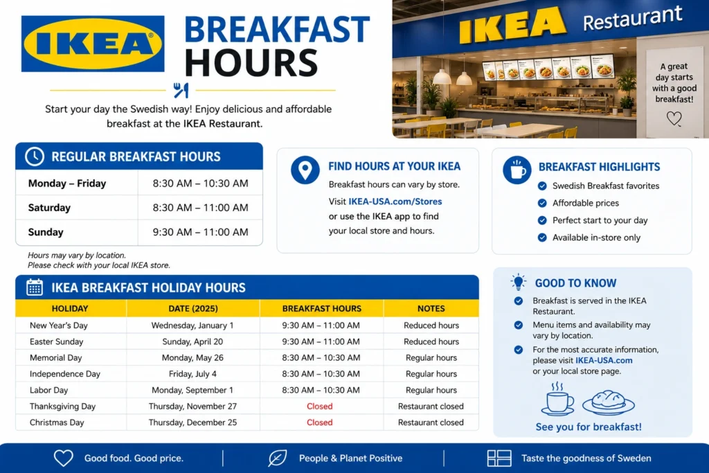 IKEA Breakfast Hours