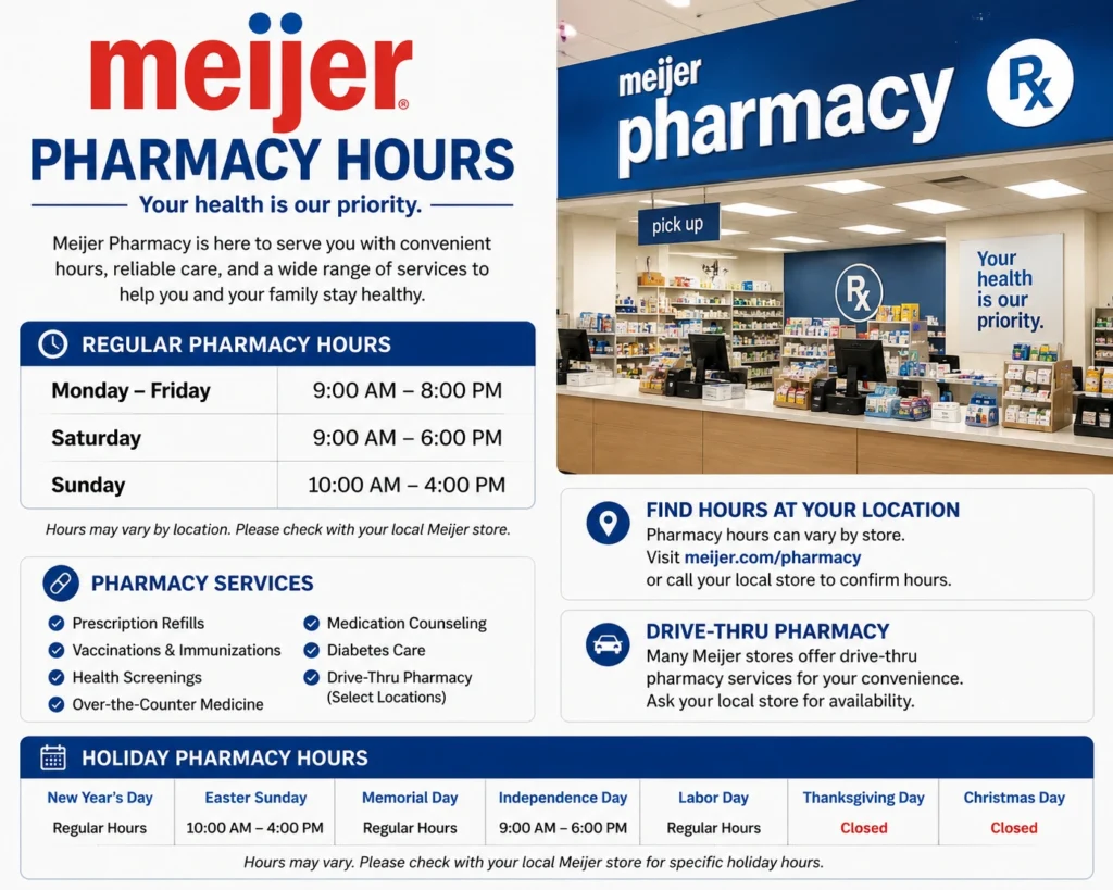 Meijer Pharmacy Hours