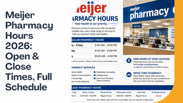 Meijer Pharmacy Hours