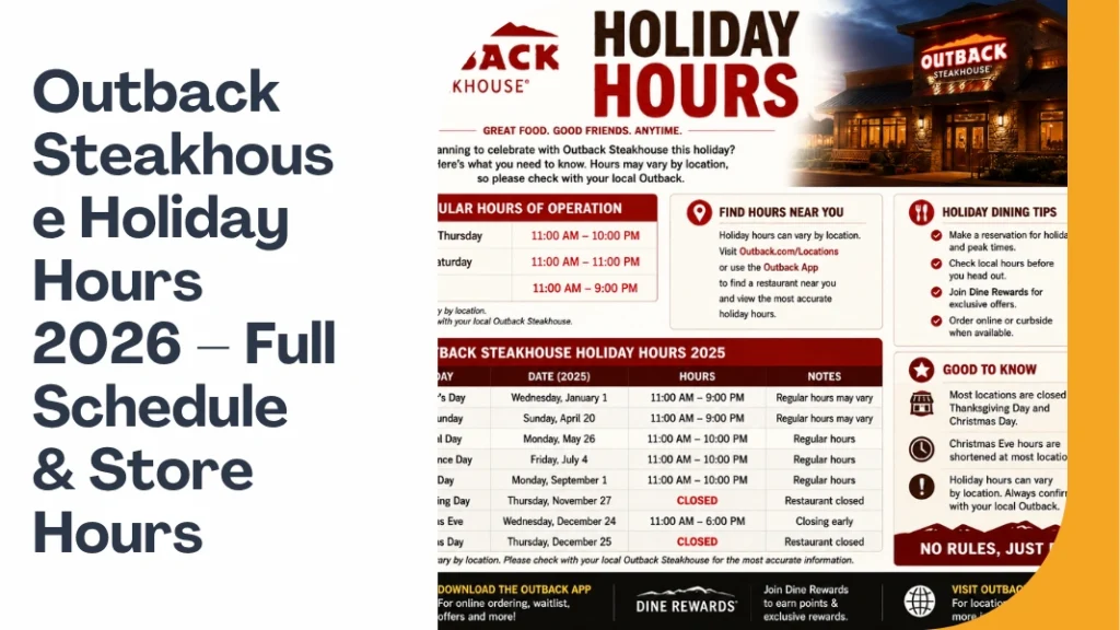 Outback Steakhouse Holiday Hours