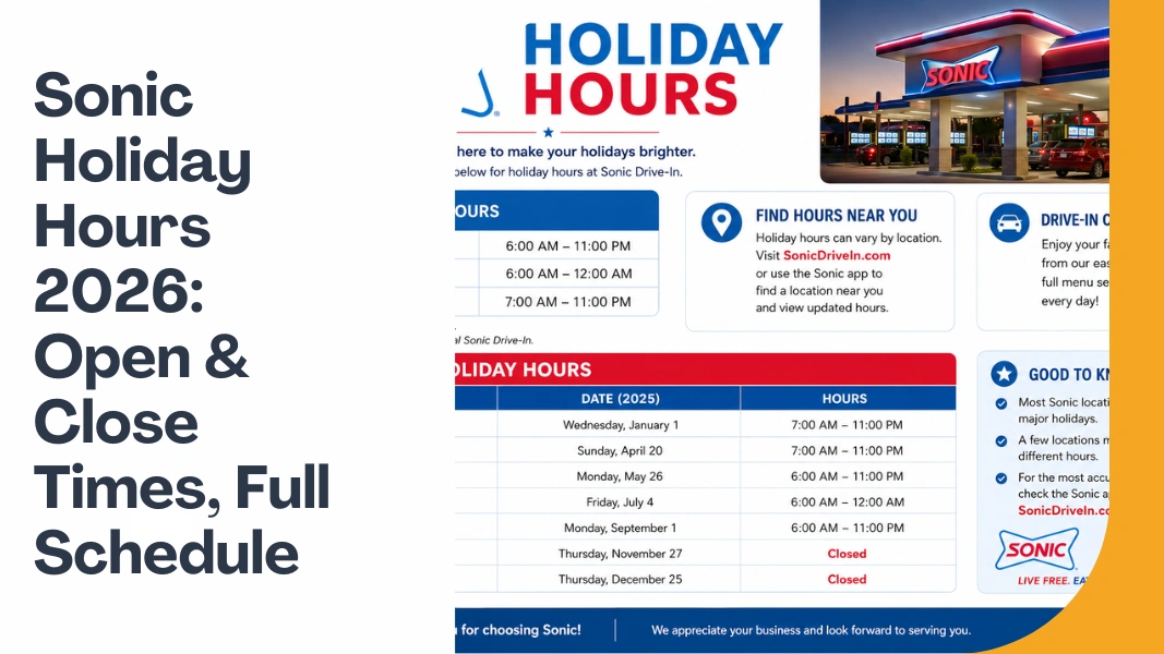 Sonic Holiday Hours
