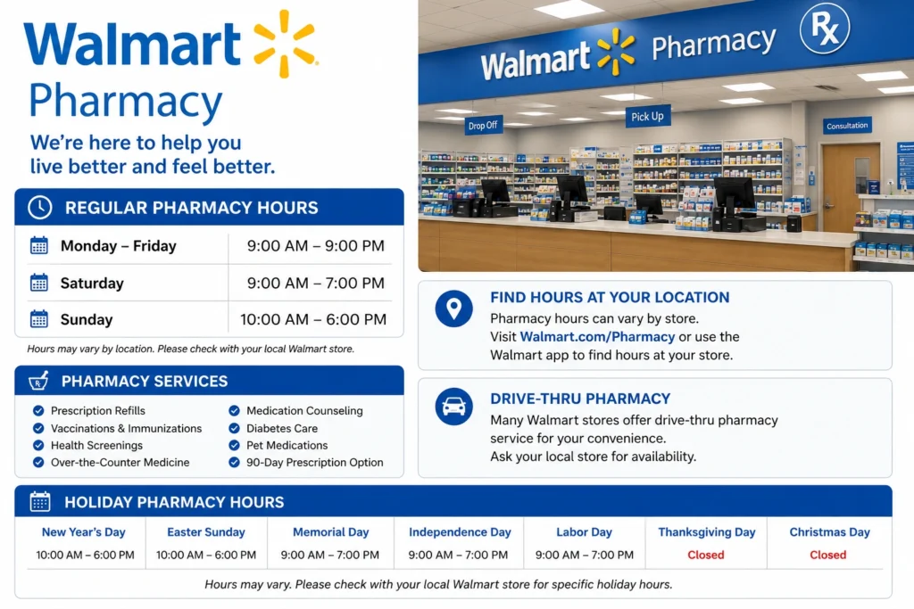 Walmart Pharmacy Hours
