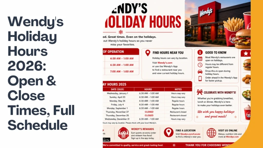 Wendy’s Holiday Hours